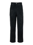 Isabel Marant Etoile Women 'Kelvina' Black Jeans With Logo Patch On The Rear And Tapered Leg In Denim Woman - Maven Couture IncBottoms / Pants