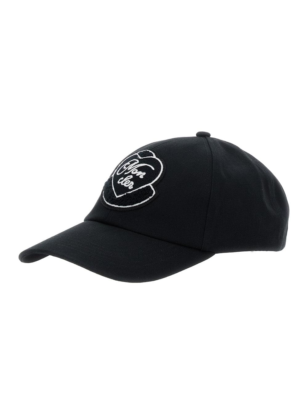 Moncler Women Black Baseball Cap With Logo Embroidery On The Front In Cotton Woman - Maven Couture IncAccessories / Miscellaneous