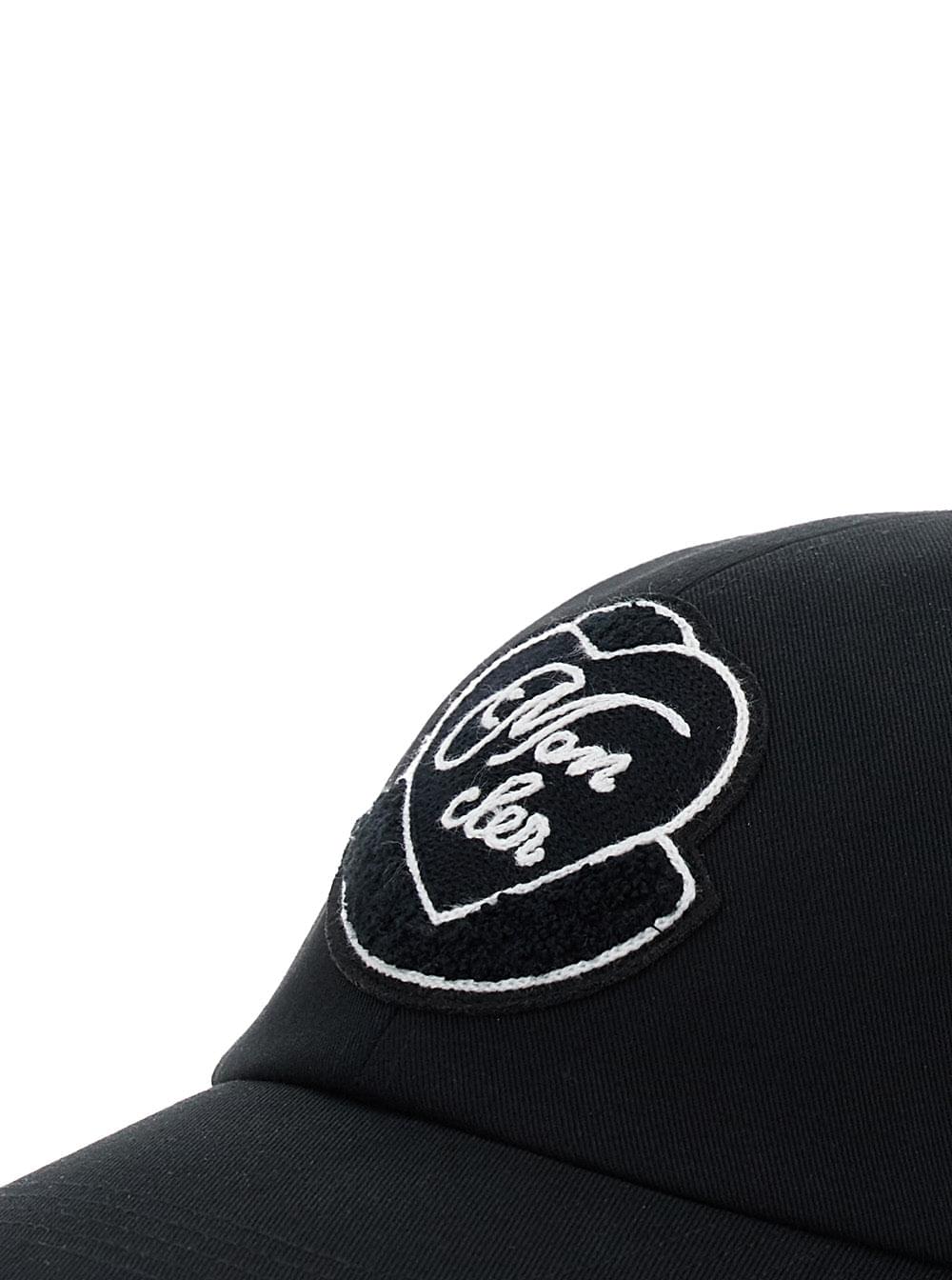 Moncler Women Black Baseball Cap With Logo Embroidery On The Front In Cotton Woman - Maven Couture IncAccessories / Miscellaneous