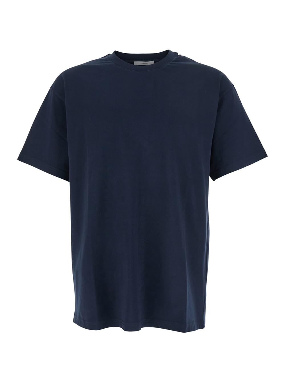 Givenchy Men Blue T-Shirt With Logo On The Front In Cotton Man - Maven Couture IncTops / Tee Shirts