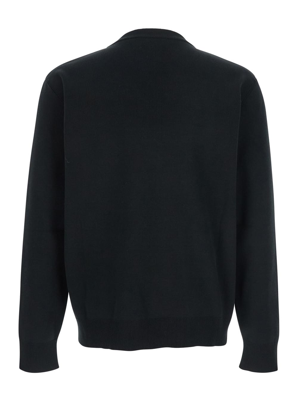 Gucci Men Black Sweater With Logo Lettering On The Front In Wool Man - Maven Couture IncTops / Tee Shirts