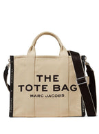 Marc Jacobs Women Handbag 'Medium Tote' With Contrasting Embroidered Logo In Ecoleather And Polyester Beige Women - Maven Couture IncHandbags / Shoulder Bags
