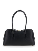 Stella Mccartney Women Medium 'Ryder' Handbag With Lock Detail On Front In Ecoleather Black For Women - Maven Couture IncHandbags / Shoulder Bags