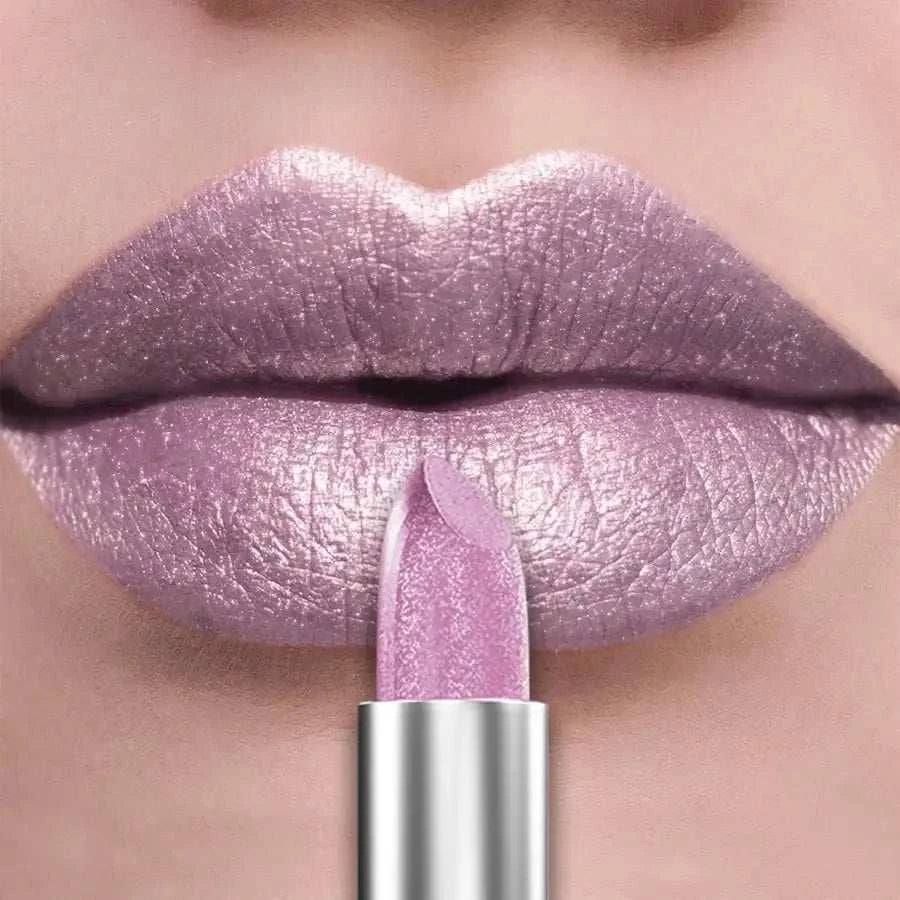 21Colors Bold & Intense Glitter Shiny Metallic Lipstick Pearlescent Lip Tint,Long Lasting Lip Senior Matte Lip Makeup Gifts for
