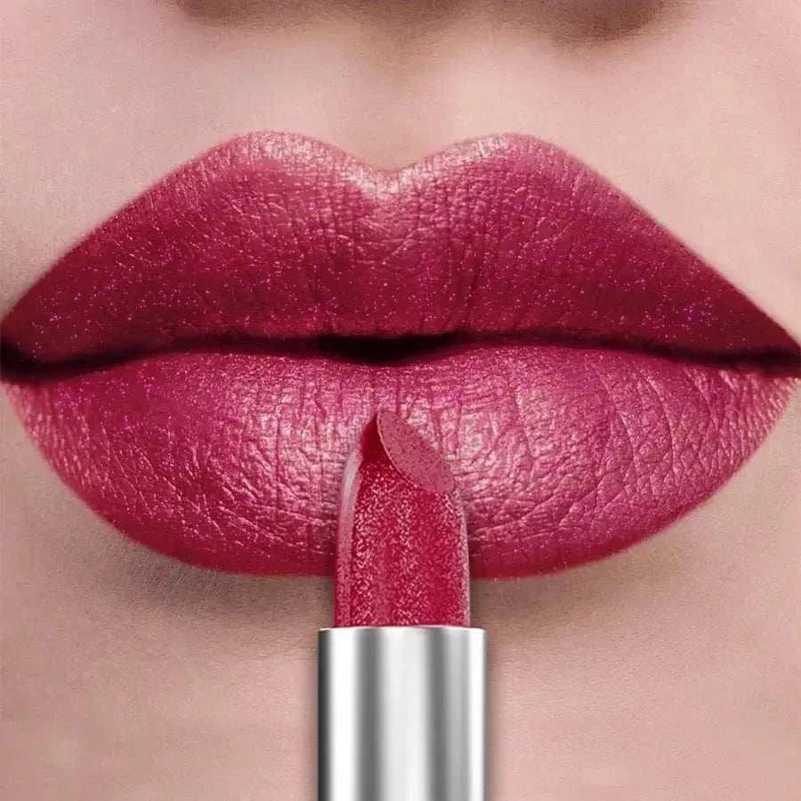 21Colors Bold & Intense Glitter Shiny Metallic Lipstick Pearlescent Lip Tint,Long Lasting Lip Senior Matte Lip Makeup Gifts for