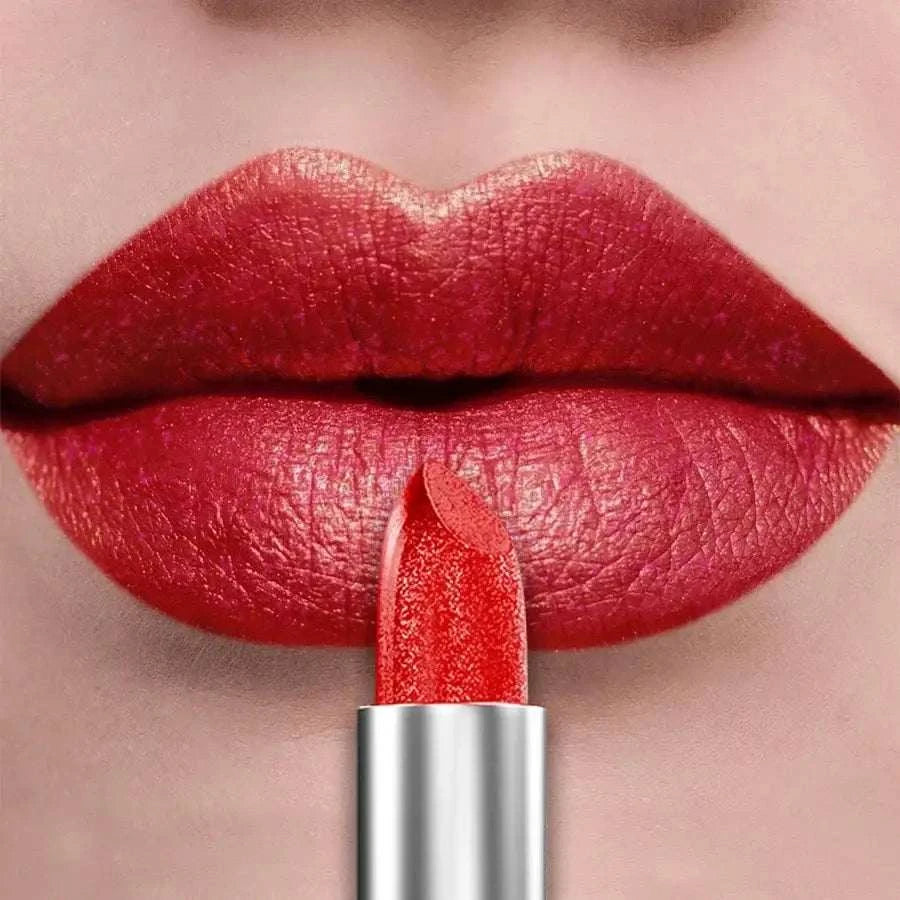 21Colors Bold & Intense Glitter Shiny Metallic Lipstick Pearlescent Lip Tint,Long Lasting Lip Senior Matte Lip Makeup Gifts for