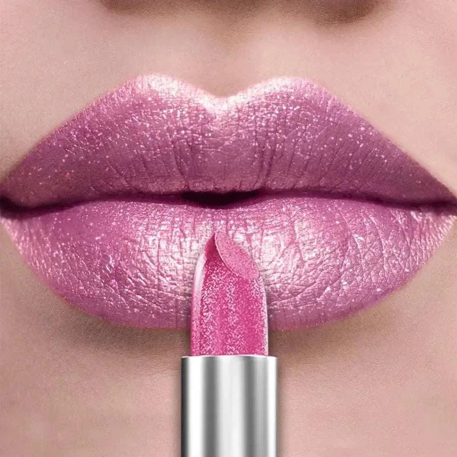 21Colors Bold & Intense Glitter Shiny Metallic Lipstick Pearlescent Lip Tint,Long Lasting Lip Senior Matte Lip Makeup Gifts for