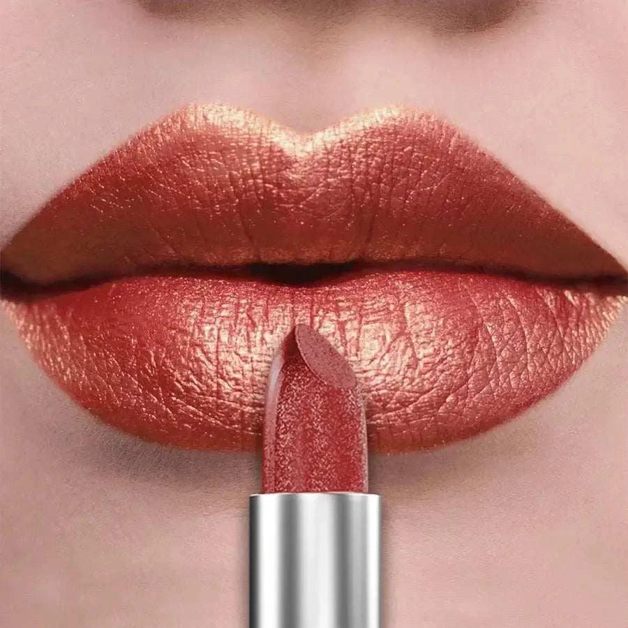 21Colors Bold & Intense Glitter Shiny Metallic Lipstick Pearlescent Lip Tint,Long Lasting Lip Senior Matte Lip Makeup Gifts for