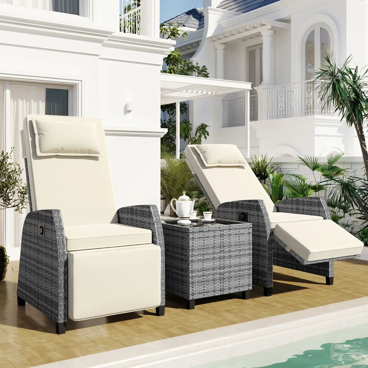 Experience luxury with u style rattan combo for outdoor elegance