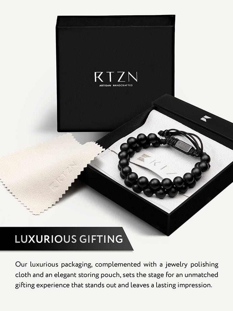 Black Onyx Beaded Bracelet - Morocco - Maven Couture IncBeaded Bracelet