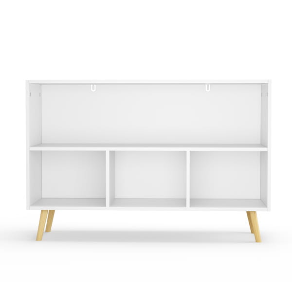 Luxury children’s bookcase with stylish fabric drawers for playroom elegance