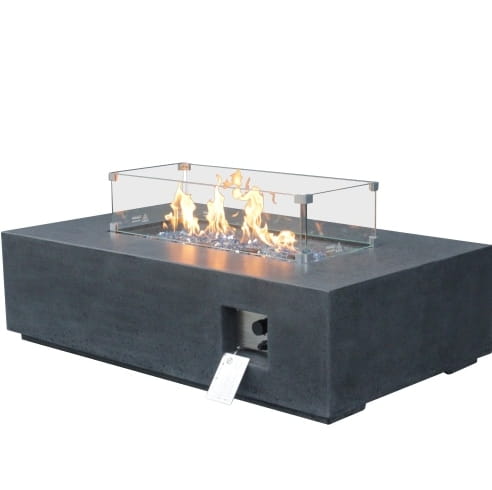 Elevate outdoor luxury with the elegant concrete propane fire pit table