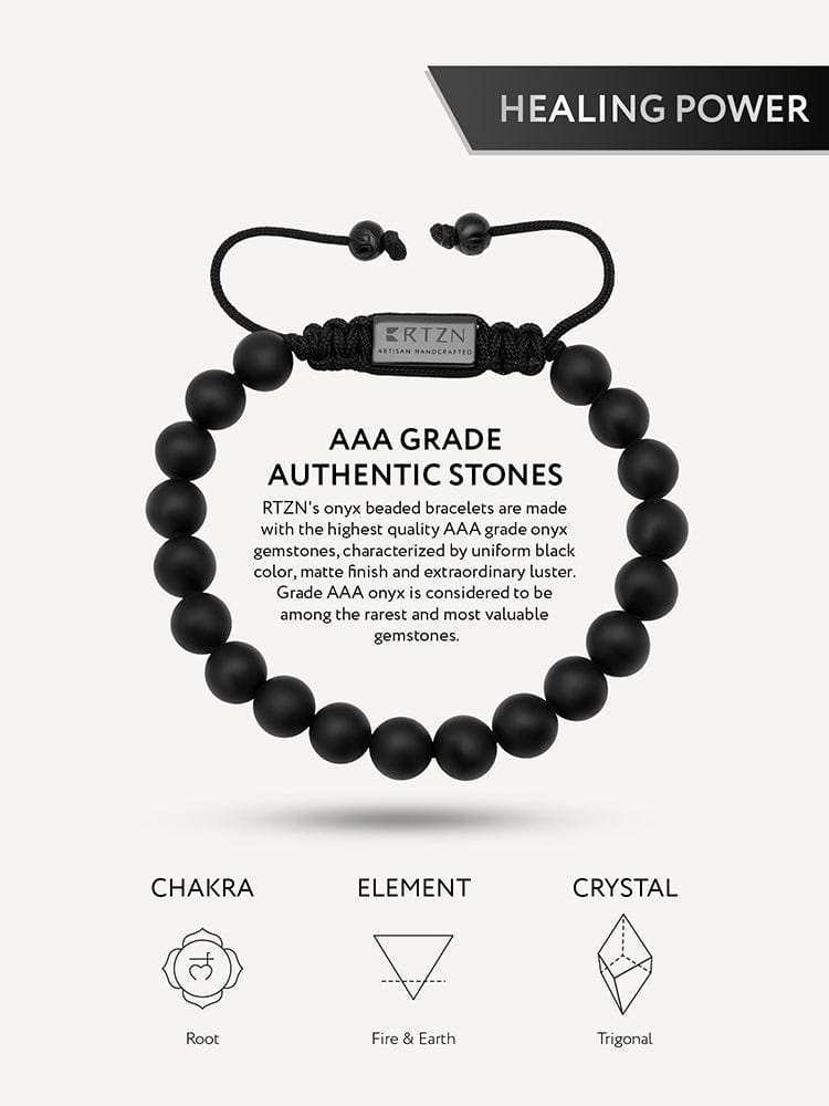 Black Onyx Beaded Bracelet - Bali - Maven Couture IncBeaded Bracelet