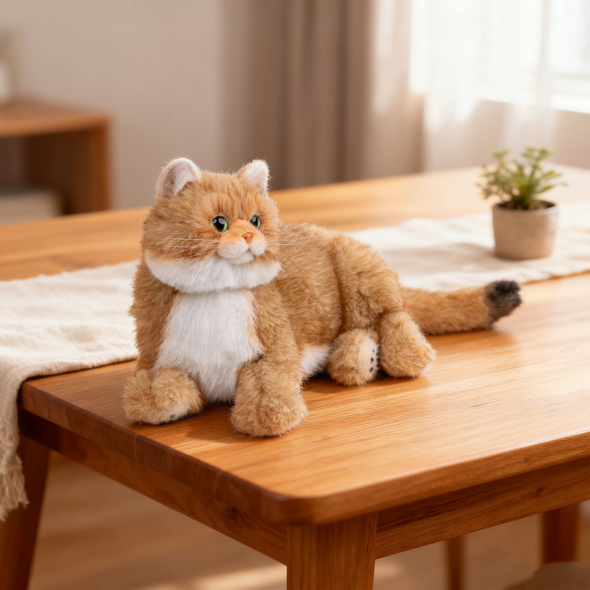Percy 2.0 Golden British Short Hair Cat- Breathing Heartbeat Pur,Voice Robotic Cat - Maven Couture IncPERCY