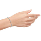 2CTW Created Moissanite Tennis Bracelet - Sterling Silver, 7" Length, White or 14K Gold Plated - Maven Couture IncBracelets