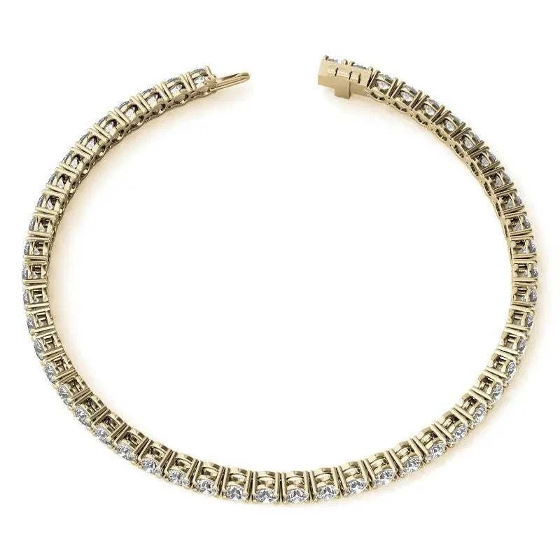 2CTW Created Moissanite Tennis Bracelet - Sterling Silver, 7" Length, White or 14K Gold Plated - Maven Couture IncBracelets