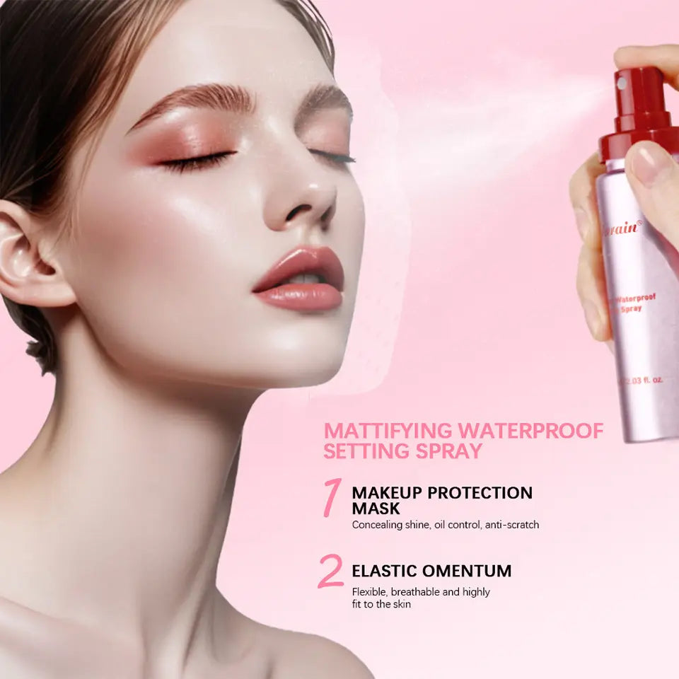 Luxury makeup mist for a flawless matte finish and waterproof elegance