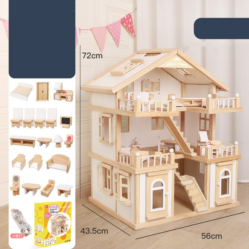Wooden dollhouse for pretend play — product image 3