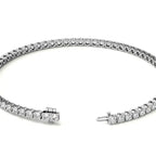 3.50 CTW Lab Grown Diamond tennis bracelet in 14kt white gold featuring round brilliant cut stones in a classic linked setting