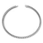 3.50 CTW Lab Grown Diamond tennis bracelet in 14kt white gold featuring round brilliant diamonds with clasp closure