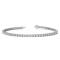3.50 CTW Lab Grown Diamond tennis bracelet in 14kt white gold featuring round brilliant cut stones with secure clasp