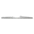 3.50 CTW Lab Grown Diamond tennis bracelet featuring round brilliant diamonds set in 14kt white gold with secure clasp