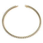 3.50 CTW Lab Grown Diamond tennis bracelet in 14kt yellow gold featuring round brilliant diamonds in a classic design
