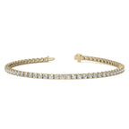 3.50 CTW Lab Grown Diamond tennis bracelet in 14kt yellow gold with round brilliant stones in a continuous setting