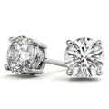 3.50 CTW Lab Grown Round Diamond Stud Earrings in 14k Gold – G/VS AGI Certified - Maven Couture IncLab Grown