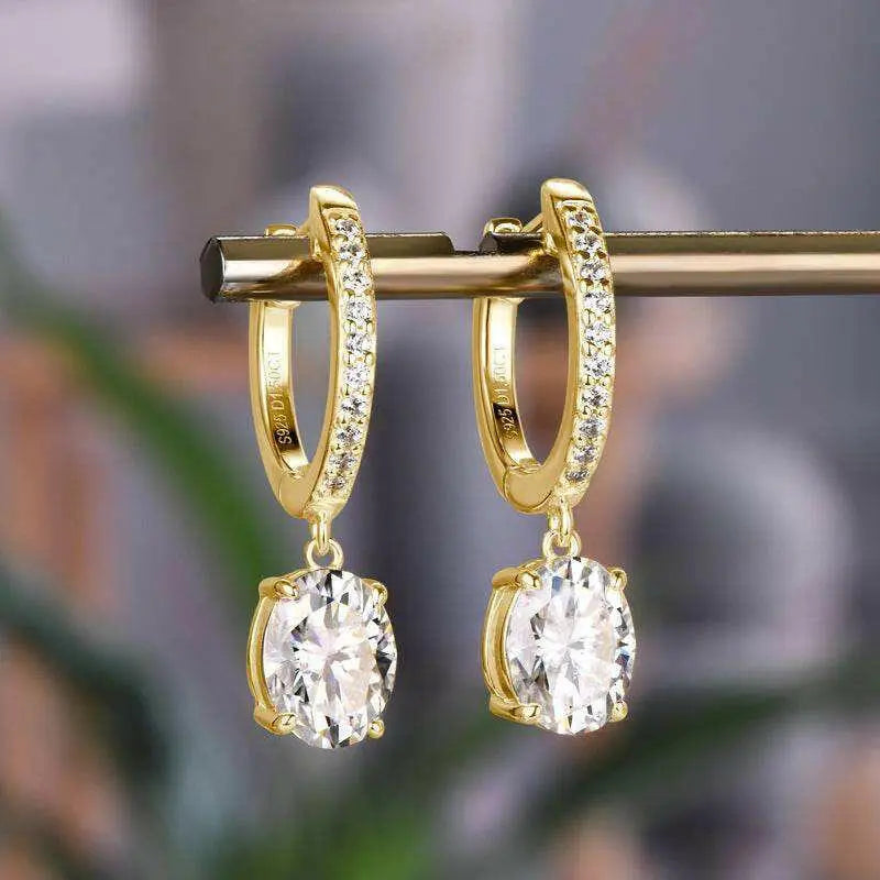 Exquisite luxury moissanite earrings in sterling silver for women $99 1-pair experience the brilliance of moissanite