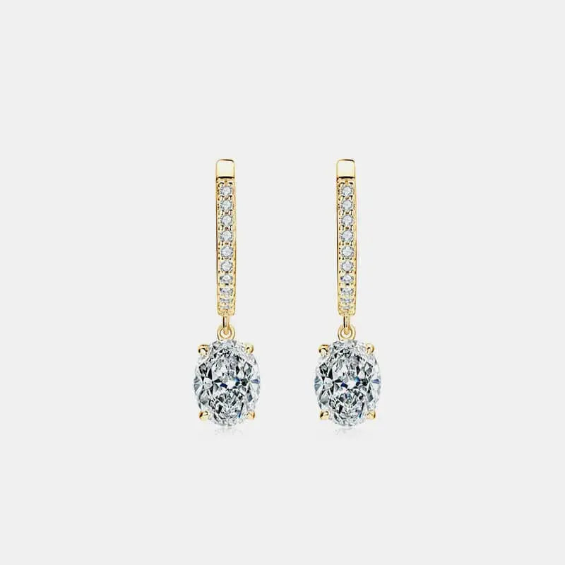 Exquisite luxury moissanite earrings in sterling silver for women $99 1-pair experience the brilliance of moissanite