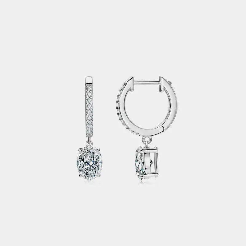 Exquisite luxury moissanite earrings in sterling silver for women $99 1-pair experience the brilliance of moissanite