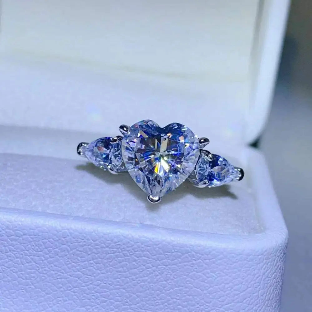 Exquisite 3 carat moissanite ring in 925 sterling silver for luxury fashion $294 every exquisite piece of moissanite