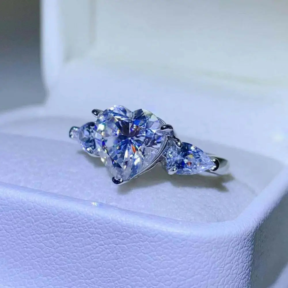 Exquisite 3 carat moissanite ring in 925 sterling silver for luxury fashion $294 every exquisite piece of moissanite