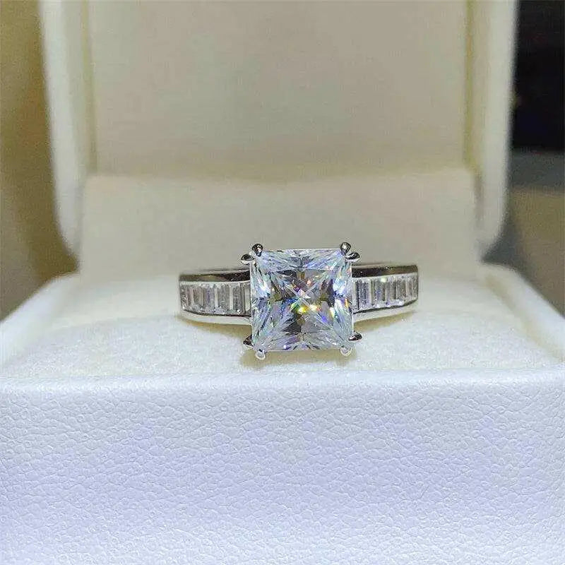 Elegant 3 carat moissanite ring in 925 sterling silver for luxury fashion $250 1-piece, beautifully crafted to enhance