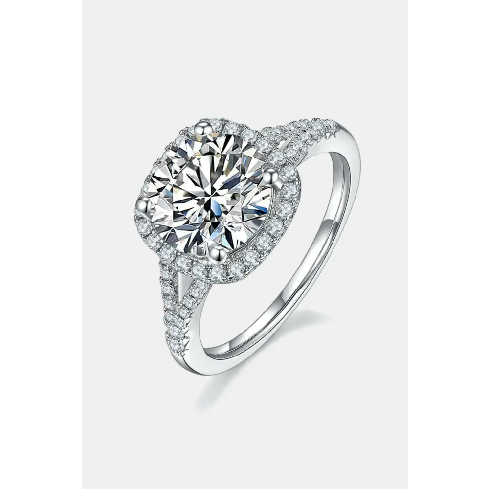 Exquisite 3 carat moissanite halo ring for luxury fashion enthusiasts $245 indulge in our exquisite moissanite jewelry,