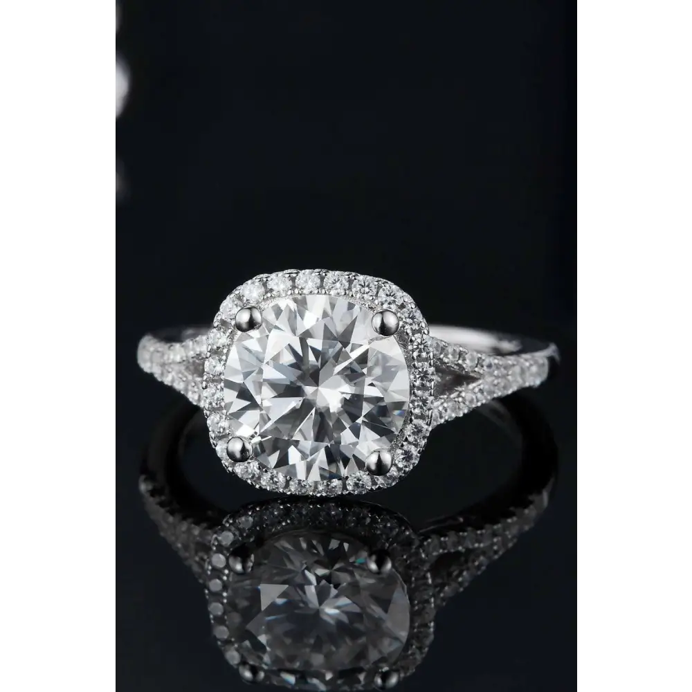 Exquisite 3 carat moissanite halo ring for luxury fashion enthusiasts $245 indulge in our exquisite moissanite jewelry,