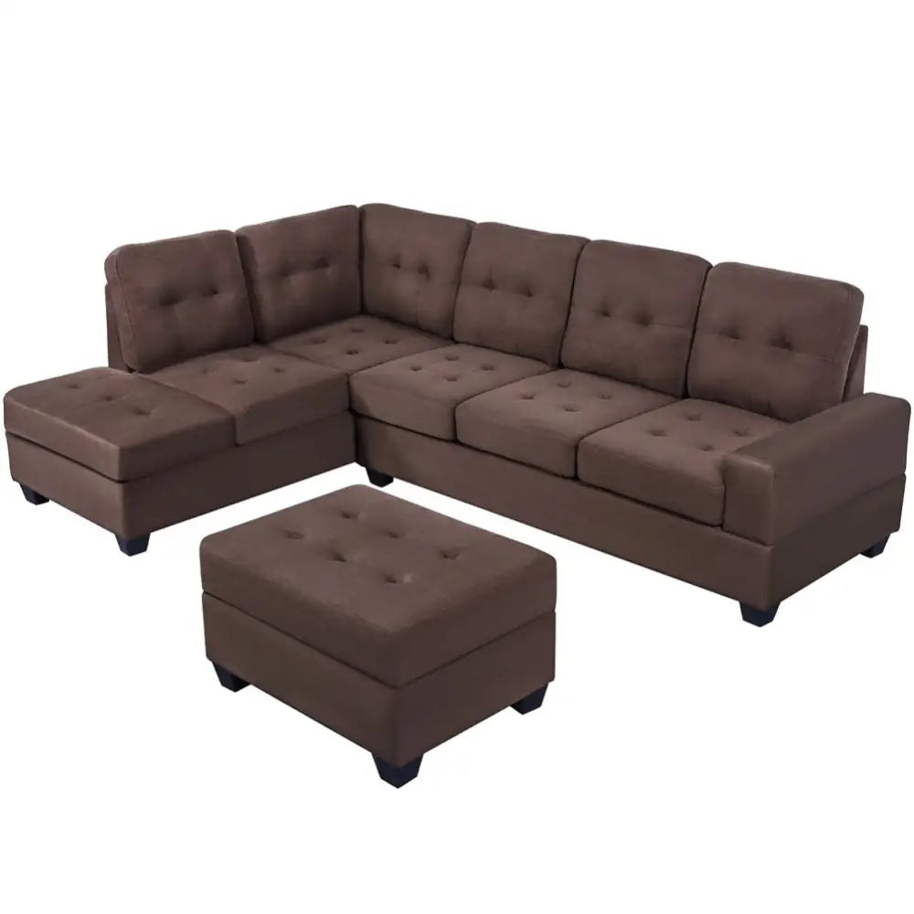 Luxurious brown microfiber sofa exuding timeless designer elegance $799 furniture specification experience the epitome