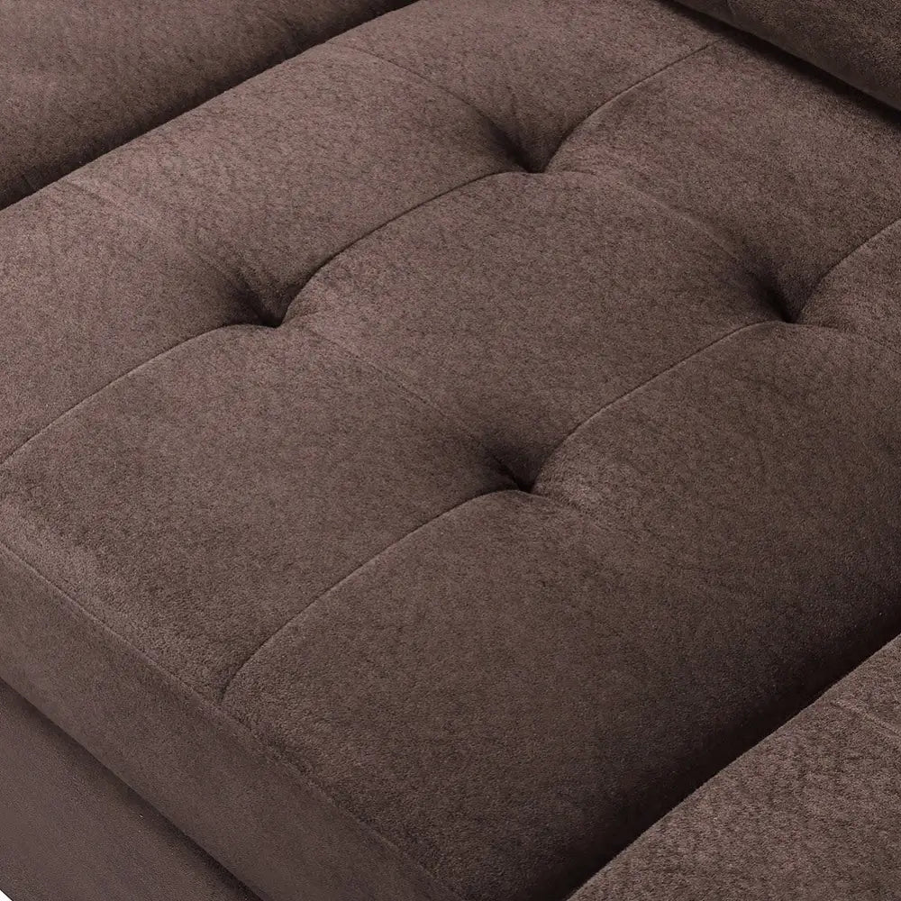 Luxurious brown microfiber sofa exuding timeless designer elegance $799 furniture specification experience the epitome