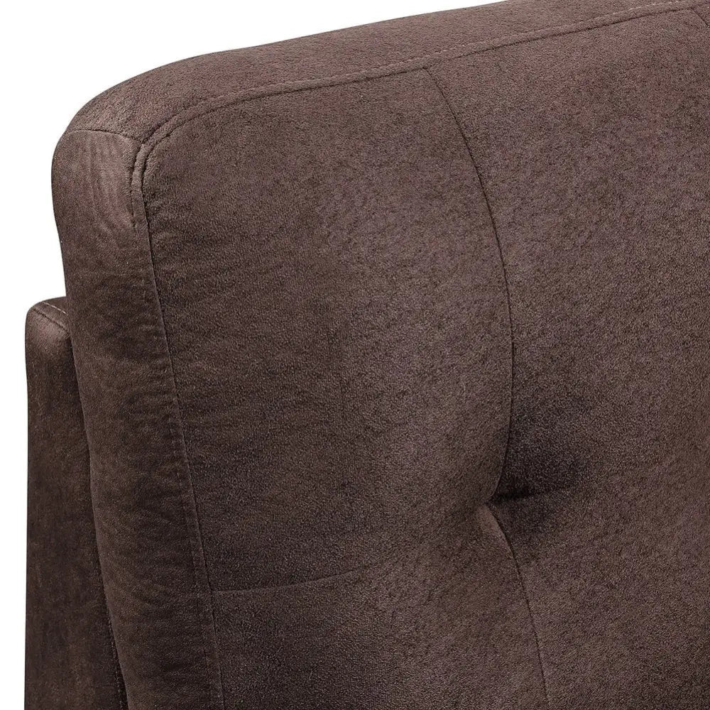 Luxurious brown microfiber sofa exuding timeless designer elegance $799 furniture specification experience the epitome