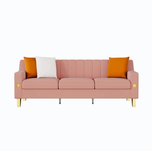 Elegant pink velvet sofa set for luxury fashion in your living room