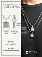Meteorite Square Pendant Necklace - Maven Couture IncSquare Pendant