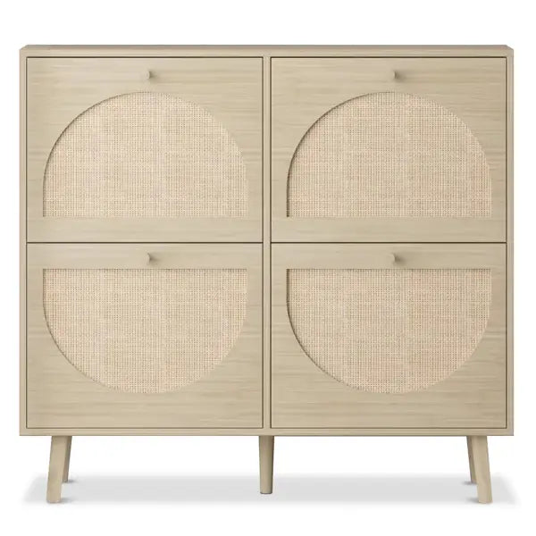 Elevate your space with the luxury fashion for women rattan shoe cabinet