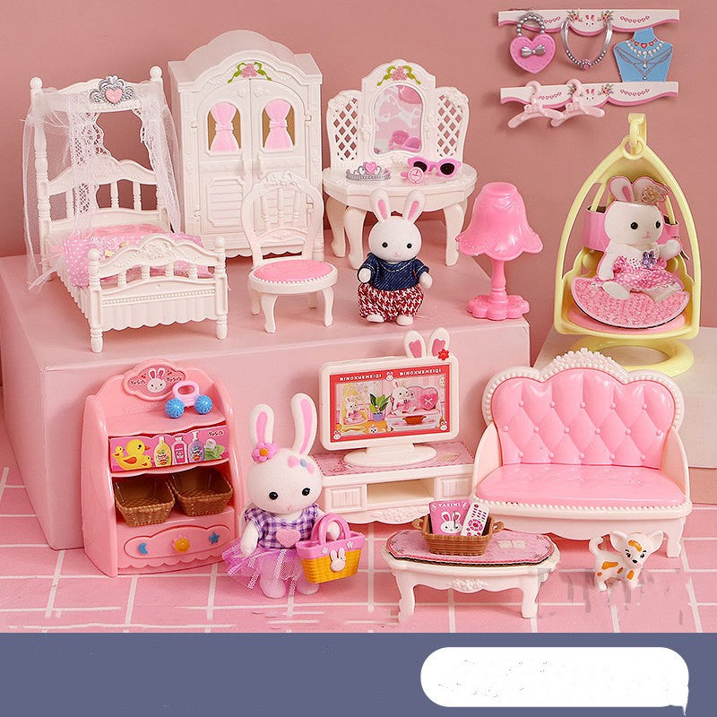 Bunny dollhouse room and scene playset — product image 1