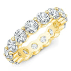 4.00 Ct Round Cut Created Moissanite Classic Eternity Band in 14k Gold Overlay - Maven Couture IncDiamond Ring