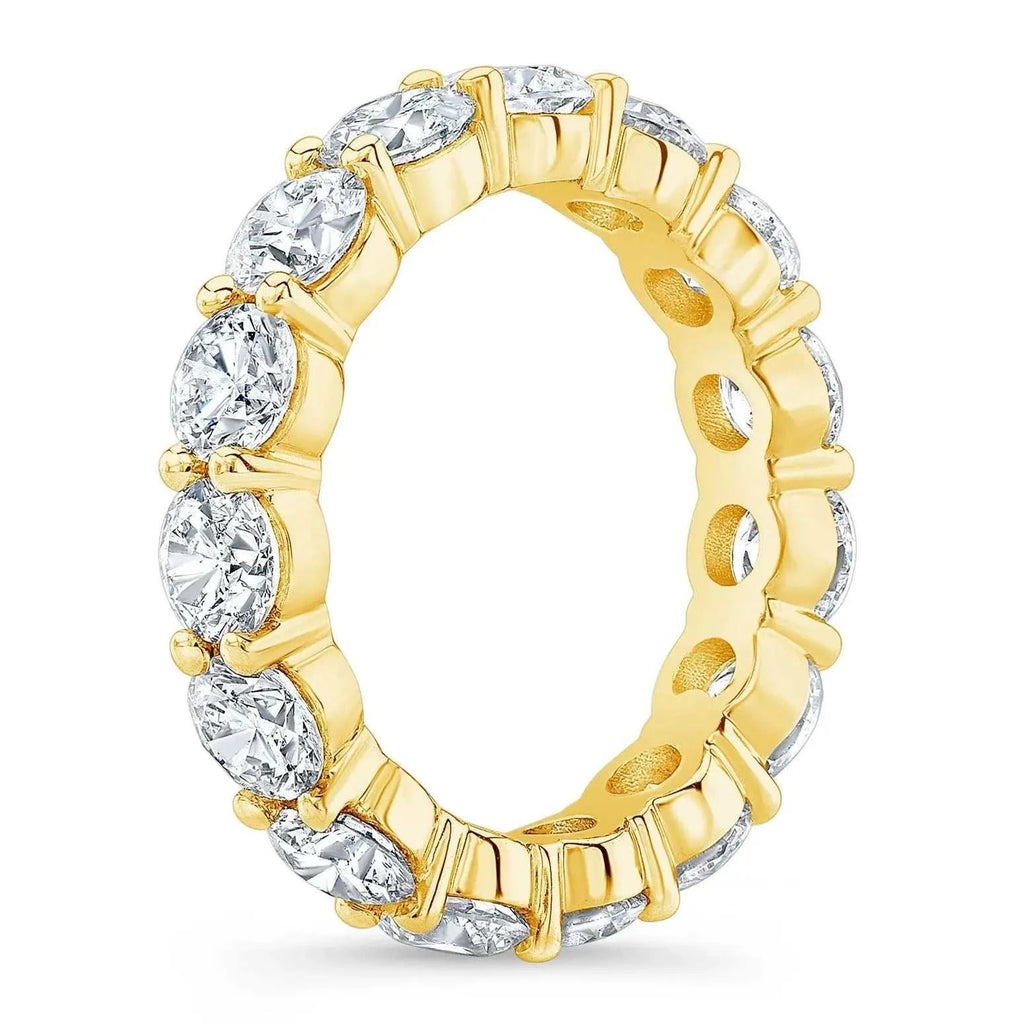4.00 Ct Round Cut Created Moissanite Classic Eternity Band in 14k Gold Overlay - Maven Couture IncDiamond Ring