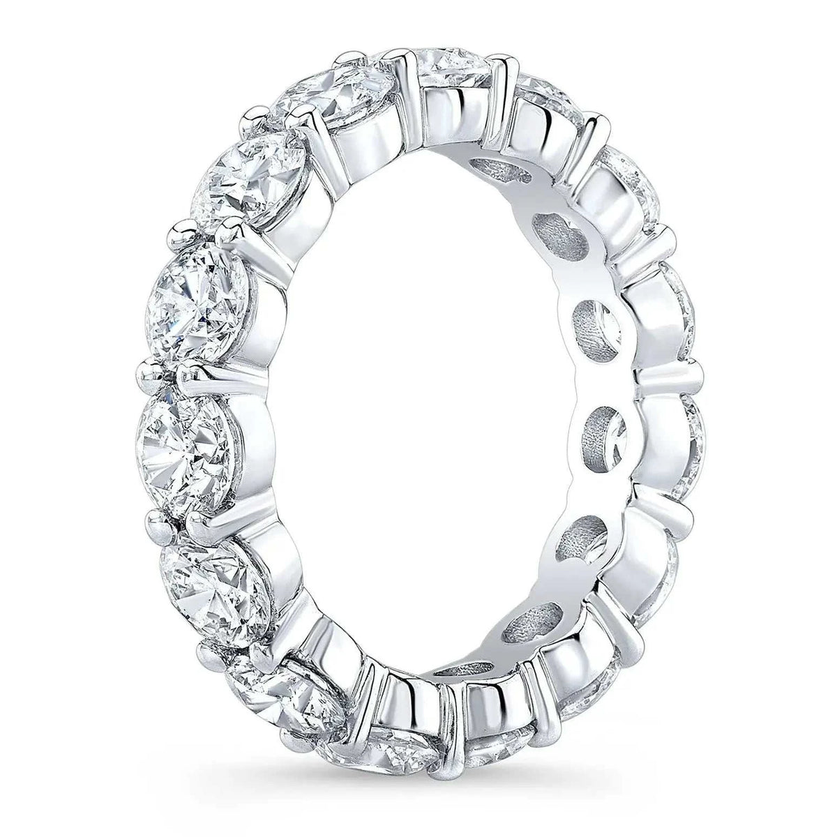 4.00 Ct Round Cut Created Moissanite Classic Eternity Band in 14k Gold Overlay - Maven Couture IncDiamond Ring