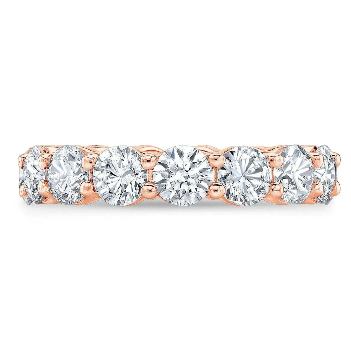 4.00 Ct Round Cut Created Moissanite Classic Eternity Band in 14k Gold Overlay - Maven Couture IncDiamond Ring