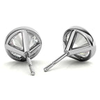 4.00 CTW Lab Grown Diamond Bezel Martini Stud Earrings in 14K White or Yellow Gold - Maven Couture IncEarrings