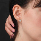 4.00 CTW Lab Grown Diamond Bezel Martini Stud Earrings in 14K White or Yellow Gold - Maven Couture IncEarrings